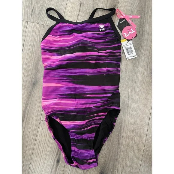 TYR DuraFast Elite Lumen DiamondFit One Piece Swimsuit Pink Black Size 32 - $80 - Picture 1 of 8